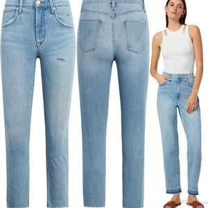 Hudson Jeans Kass high-waist straight leg distressed denim size 29